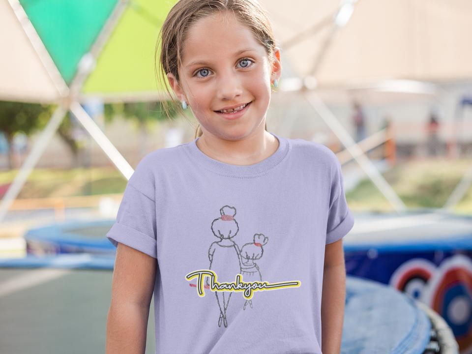 Kid's Thanks A Ton Unisex T-shirt SkyBlue by ZealforTee