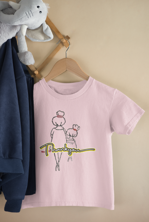 Kid's Thanks A Ton Unisex T-shirt Light Baby Pink by ZealforTee