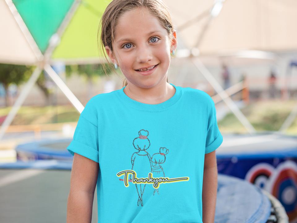 Kid's Thanks A Ton Unisex T-shirt New Yellow by ZealforTee