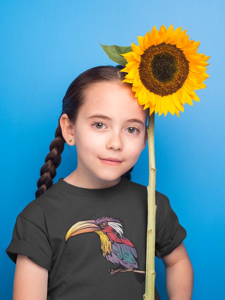 Kid's Toucan Unisex Tshirt Butter Yellow by ZealforTee