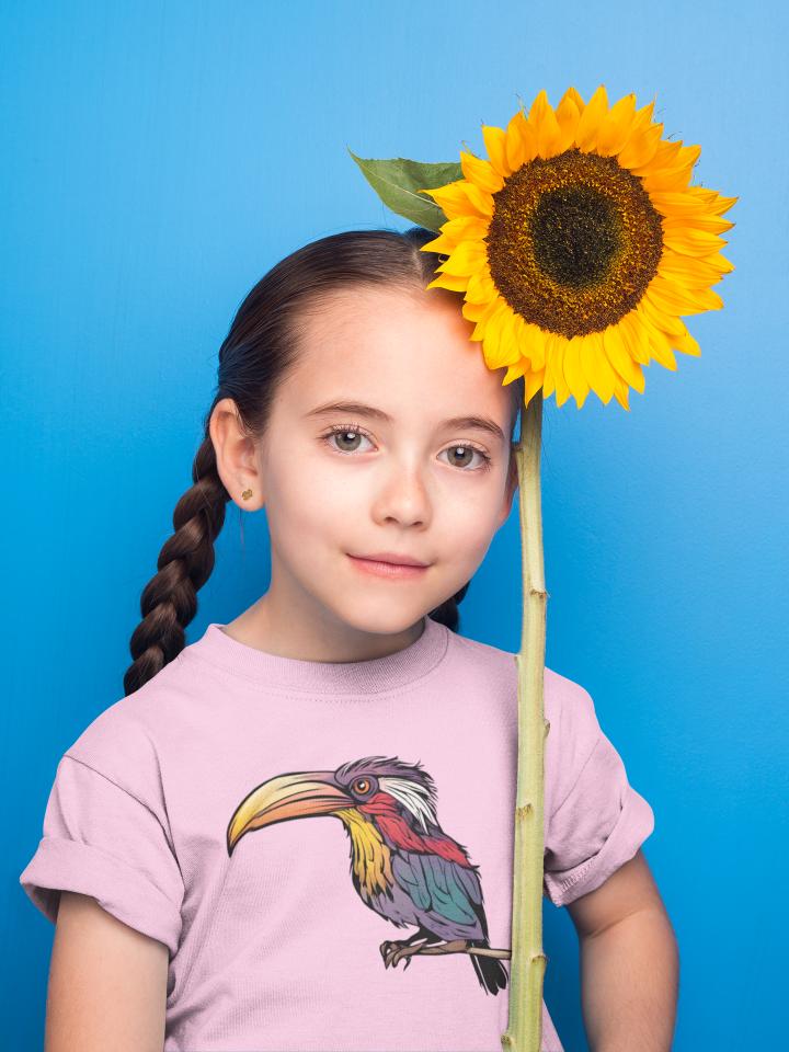 Kid's Toucan Unisex Tshirt Butter Yellow by ZealforTee