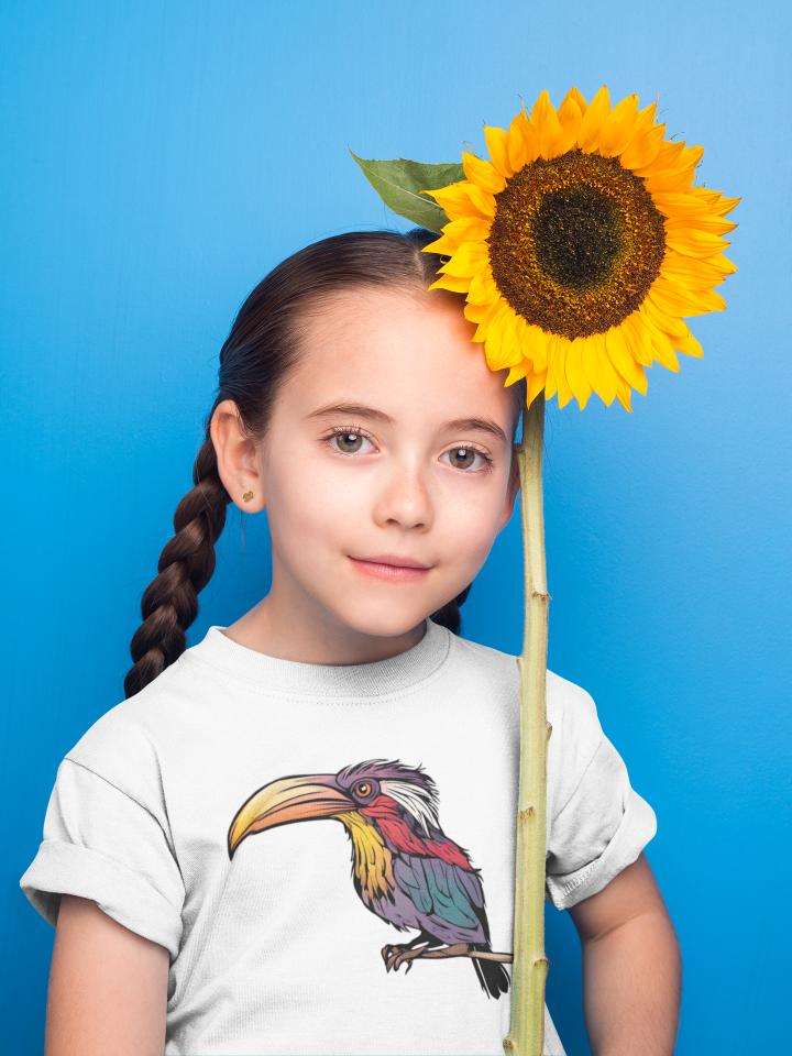 Kid's Toucan Unisex Tshirt Black by ZealforTee