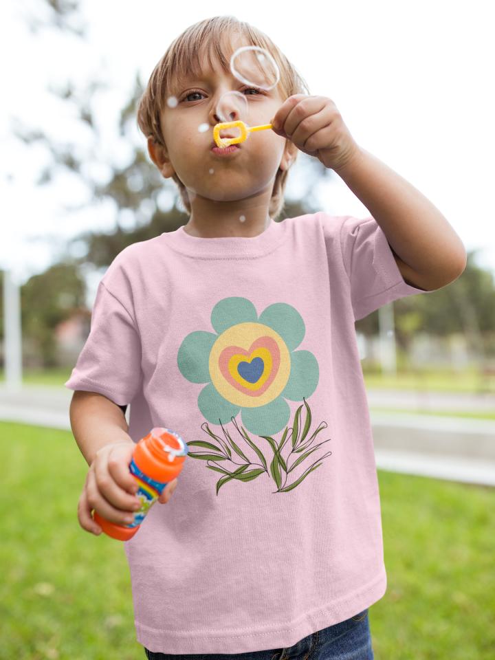 Kid's Striking Flower Unisex T-shirt Golden Yellow by ZealforTee