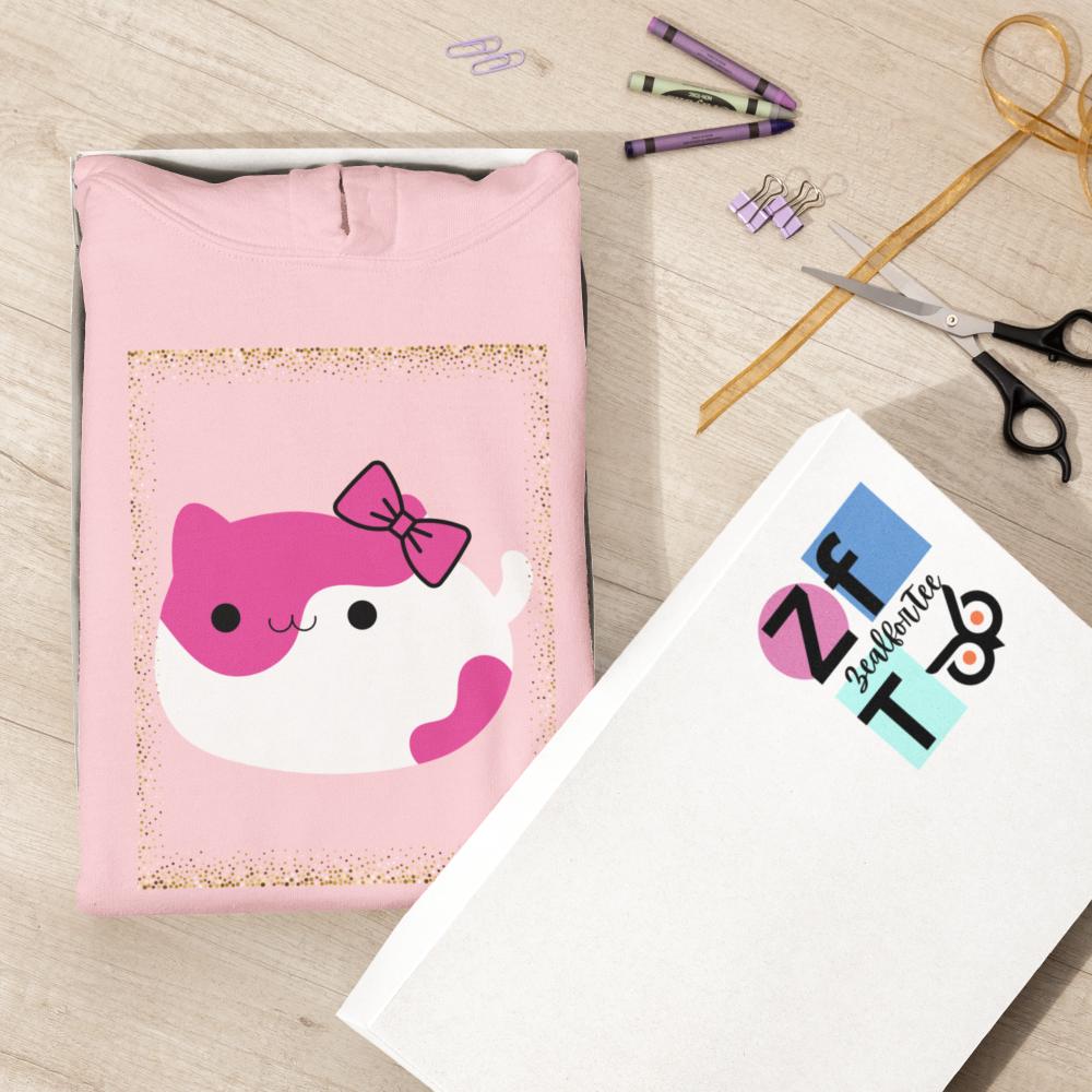 Girl's 'Hello Kitty" Hoodie Sweatshirt Light Baby Pink by ZealforTee