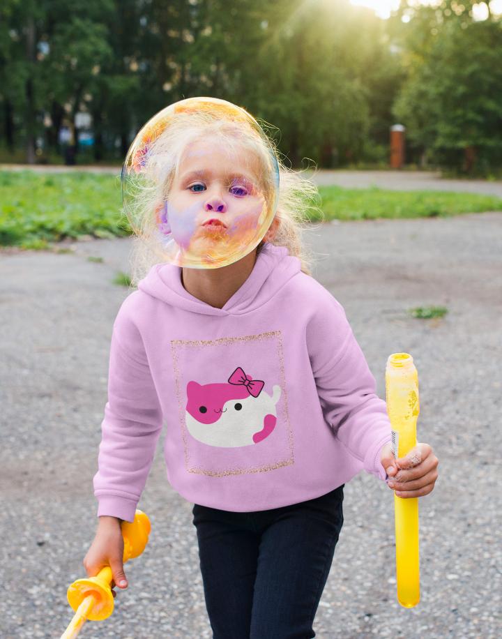 Girl's 'Hello Kitty" Hoodie Sweatshirt Black by ZealforTee