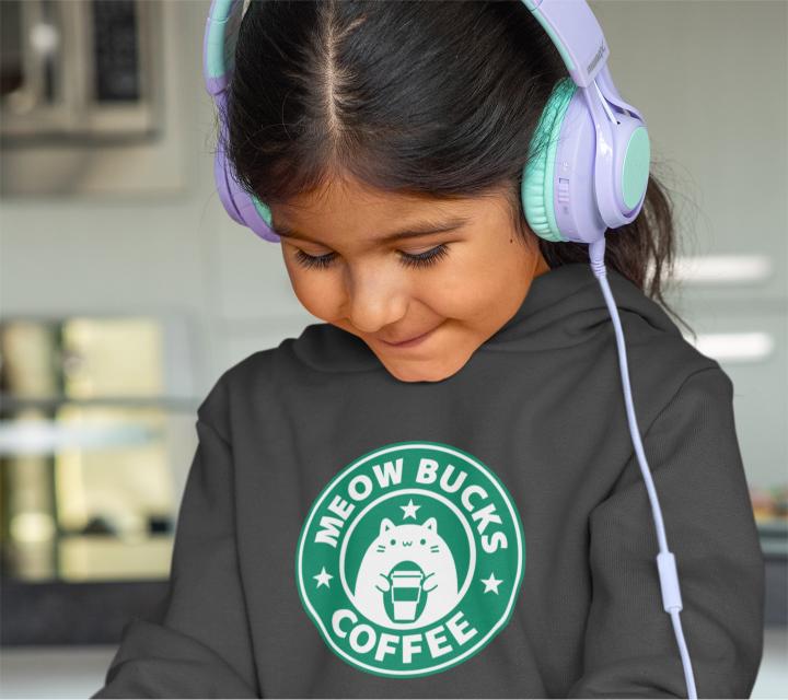 Girl's Hello Star Kitty Hoodie Sweatshirt Black by ZealforTee