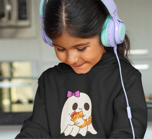 Girl's Hello Kitty Hoodie Sweatshirt Black by ZealforTee