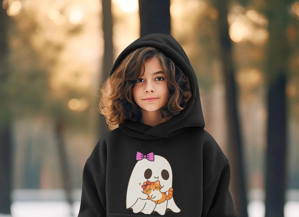 Girl's Hello Kitty Hoodie Sweatshirt Black by ZealforTee