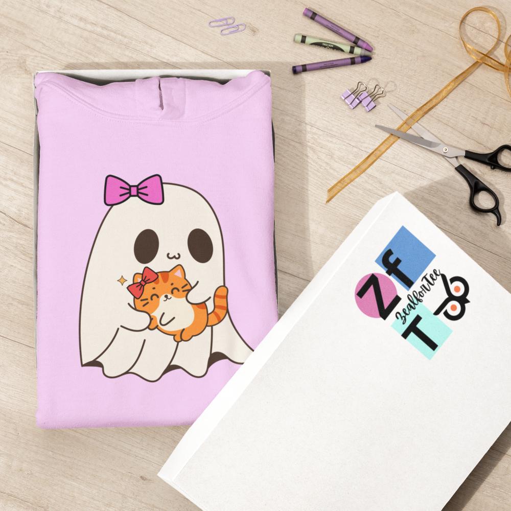 Girl's Hello Kitty Hoodie Sweatshirt Light Baby Pink by ZealforTee