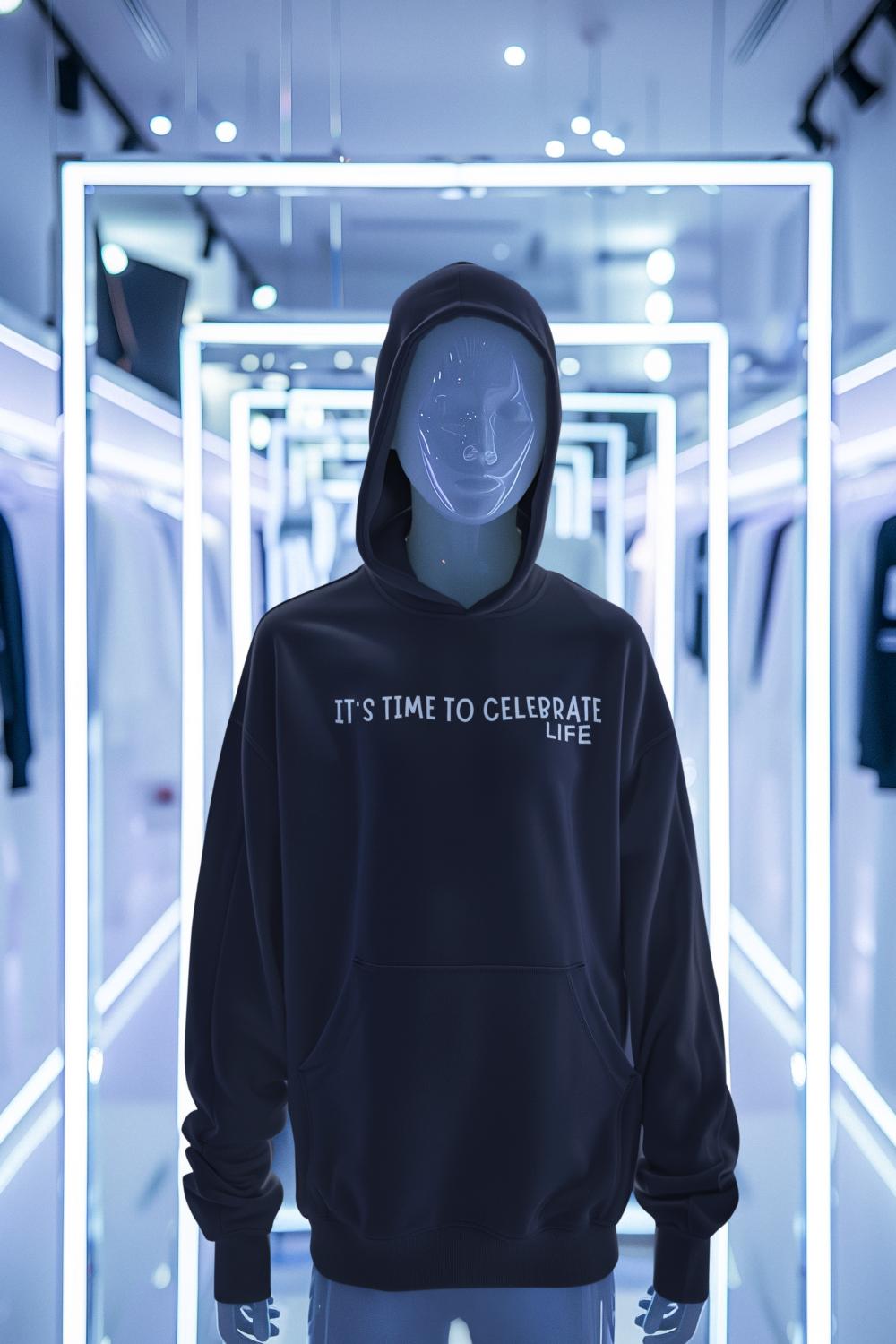 Men's Time to Celebrate Life Hoodie Sweatshirt Light Baby Pink by ZealforTee