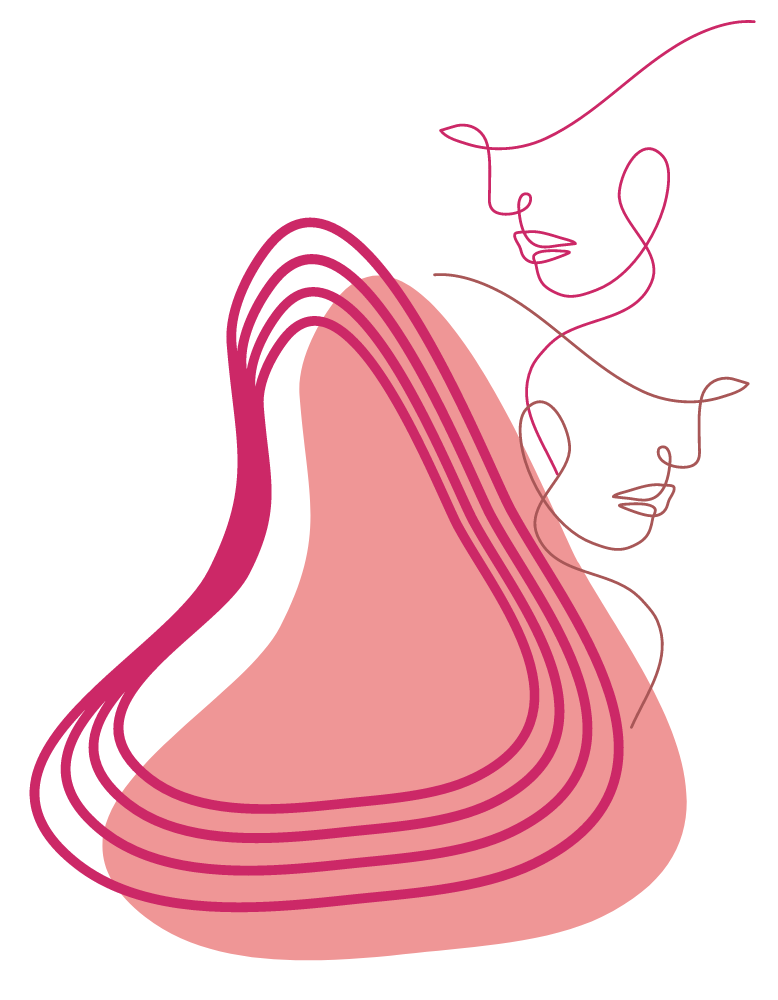 Women's Minimal Face Art T-shirt Light Pink by ZealforTee