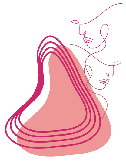 Women's Minimal Face Art T-shirt Light Pink by ZealforTee