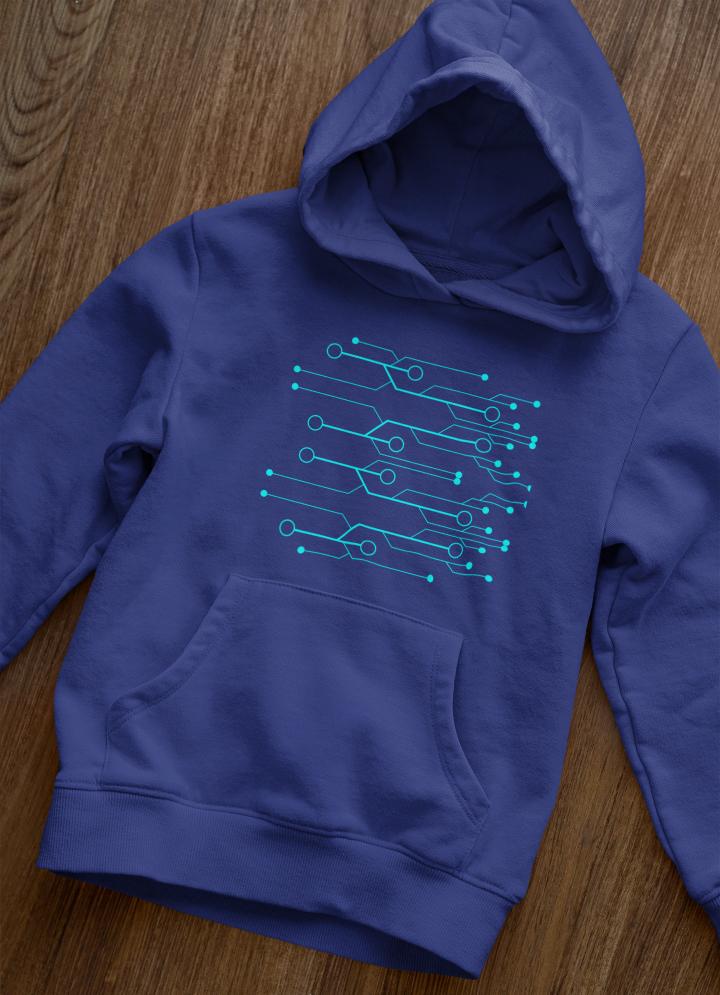 Women's Line Tech Hoodies Royal Blue by ZealforTee