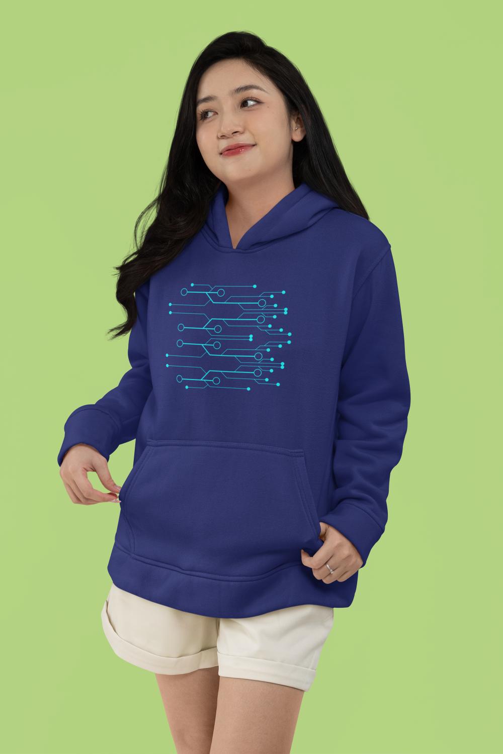 Women's Line Tech Hoodies Royal Blue by ZealforTee