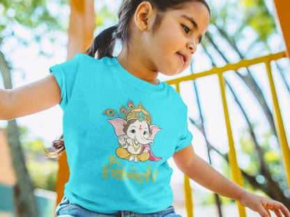Kid's Ganesh Chaturthi Unisex T-shirt SkyBlue by ZealforTee