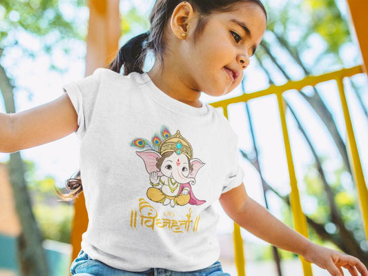 Kid's Ganesh Chaturthi Unisex T-shirt SkyBlue by ZealforTee