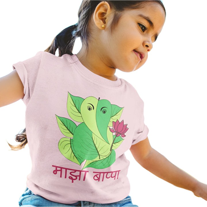 Kid's Ganesh Chaturthi Unisex T-shirt Black by ZealforTee