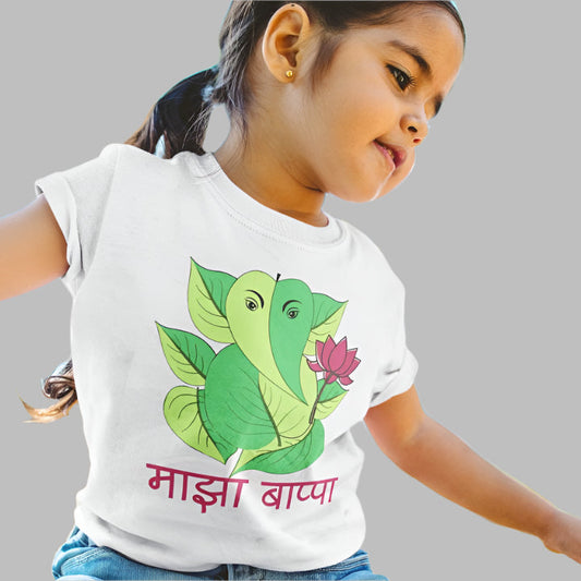 Kid's Ganesh Chaturthi Unisex T-shirt Black by ZealforTee