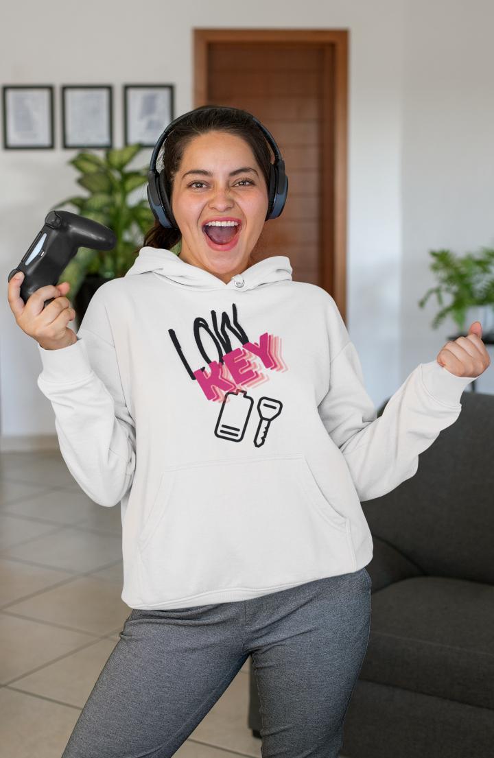 Women's Low-Key Gen-Z Hoodie Sweatshirt Lavender by ZealforTee