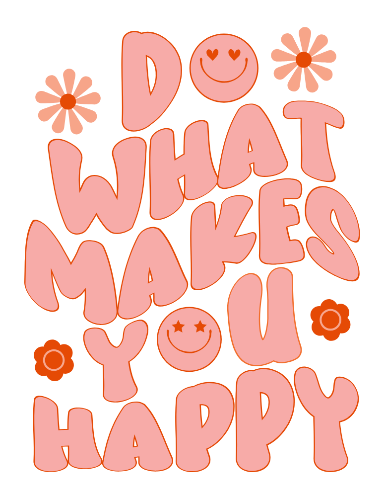 Women's Makes You Happy T-shirt White by ZealforTee