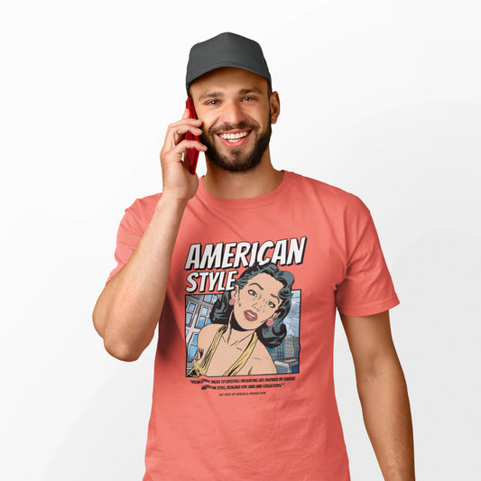 Men's American Style T-shirt Mint by ZealforTee