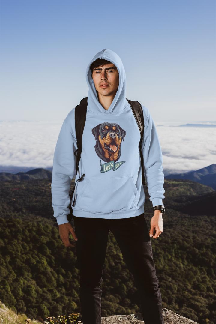 Men's Man BFF Hoodie Sweatshirt Red by ZealforTee
