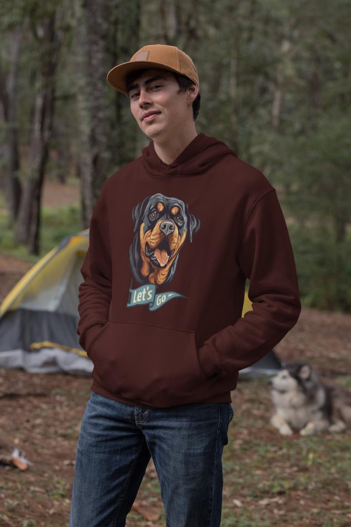 Men's Man BFF Hoodie Sweatshirt Maroon by ZealforTee