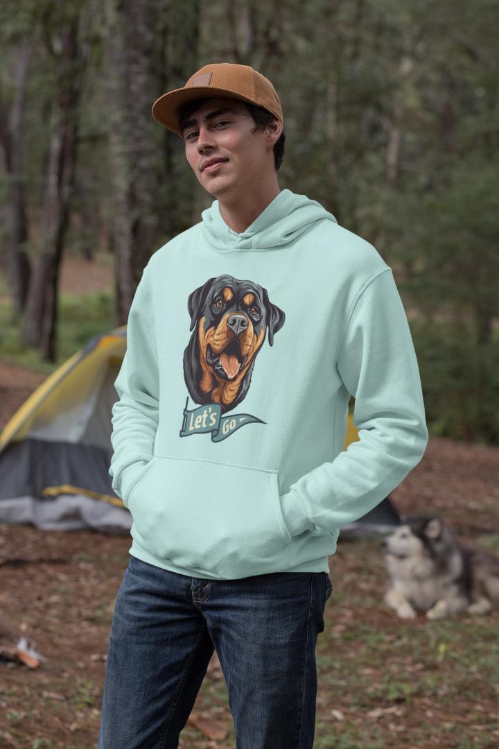Men's Man BFF Hoodie Sweatshirt Light Baby Pink by ZealforTee