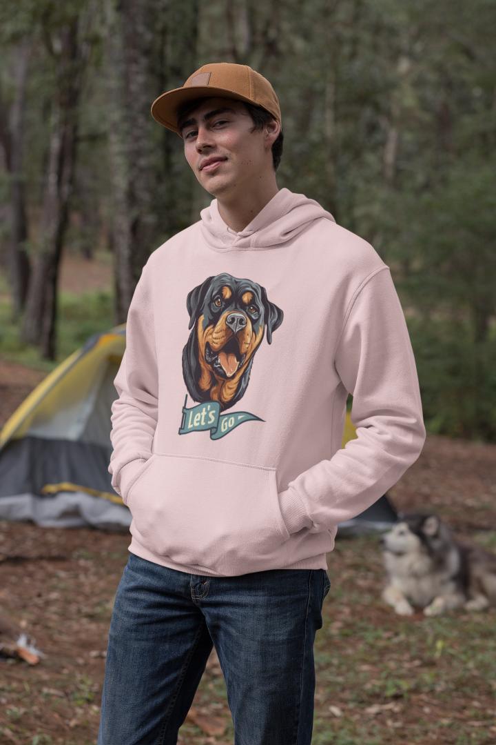 Men's Man BFF Hoodie Sweatshirt Black by ZealforTee