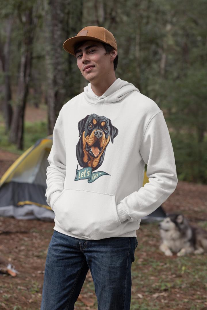 Men's Man BFF Hoodie Sweatshirt White by ZealforTee