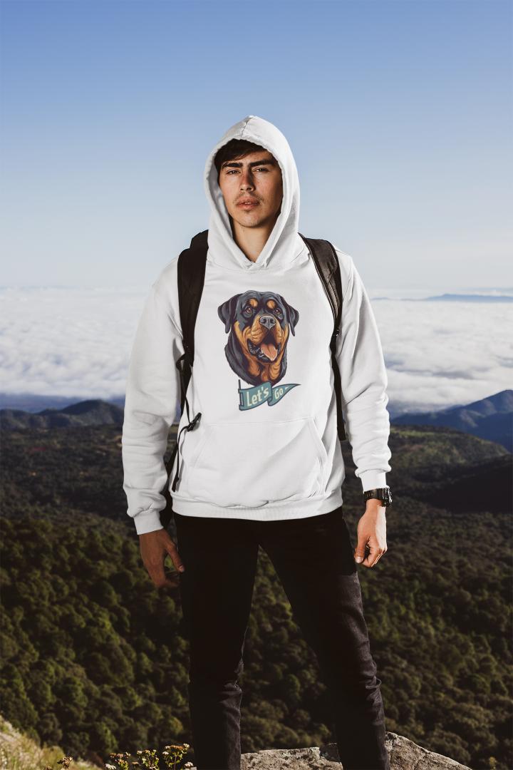 Men's Man BFF Hoodie Sweatshirt White by ZealforTee