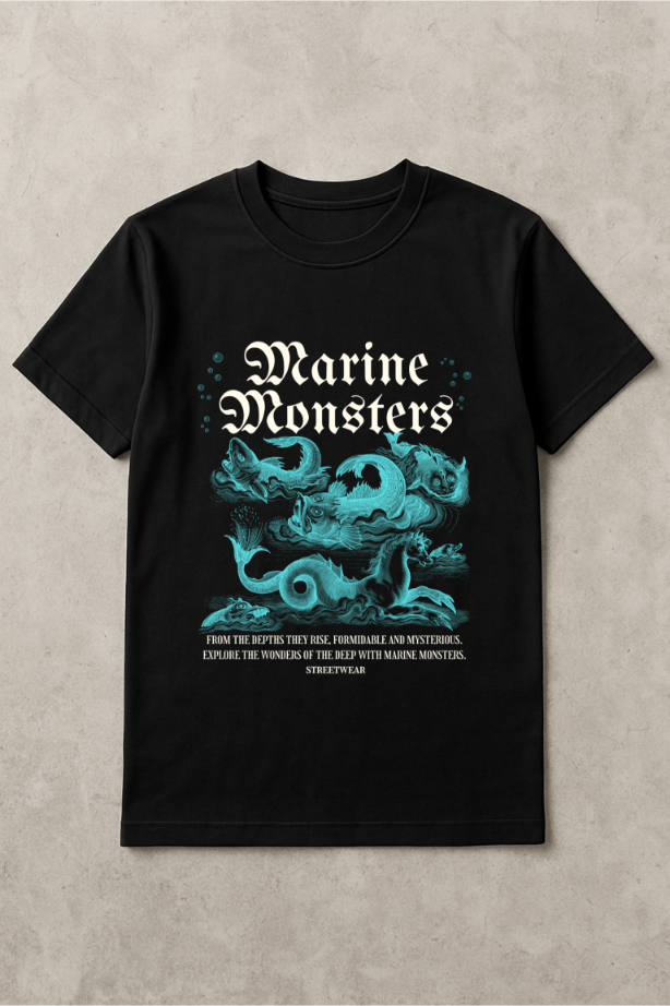 Women Marine Monster T-shirt by ZealforTee