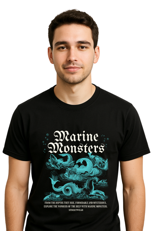 Men Marine Monster T-shirt by ZealforTee