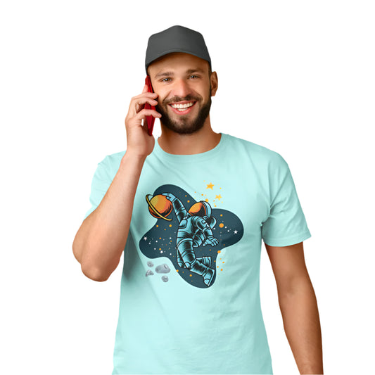 Men's Astro Space T-shirt Mint by ZealforTee