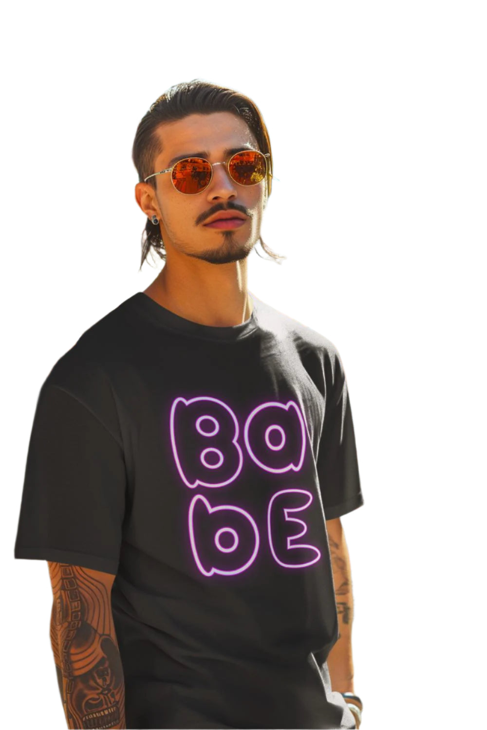 Men's Shine Babe T-shirt Black by ZealforTee