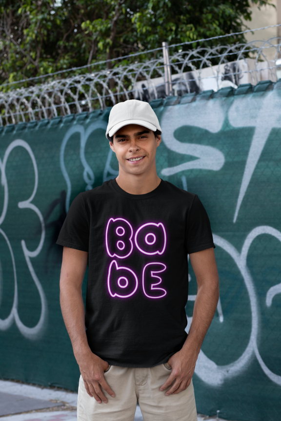 Men's Shine Babe T-shirt Black by ZealforTee