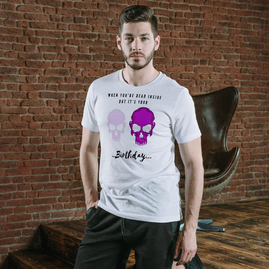 Men's Dead Inside Skull T-shirt Black by ZealforTee