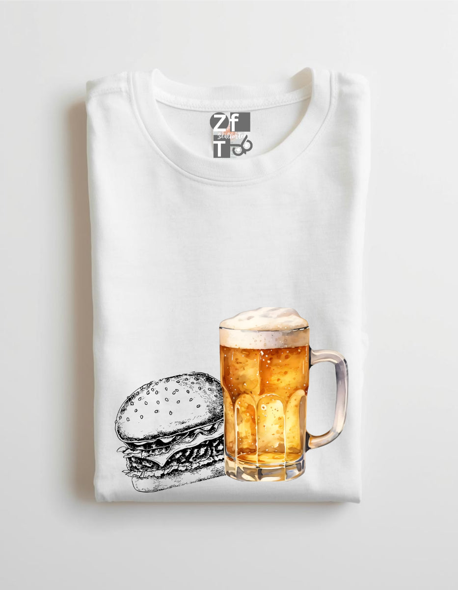 Men Bite & Brew Oversized Tshirt in Hanger By ZealforTee