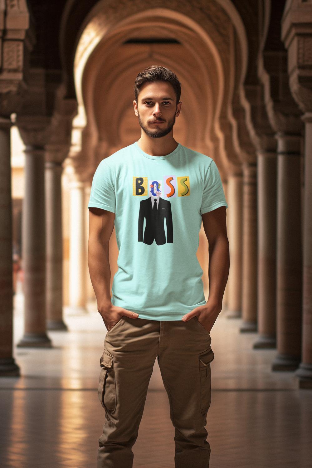Men's Boss T-shirt Mint by ZealforTee