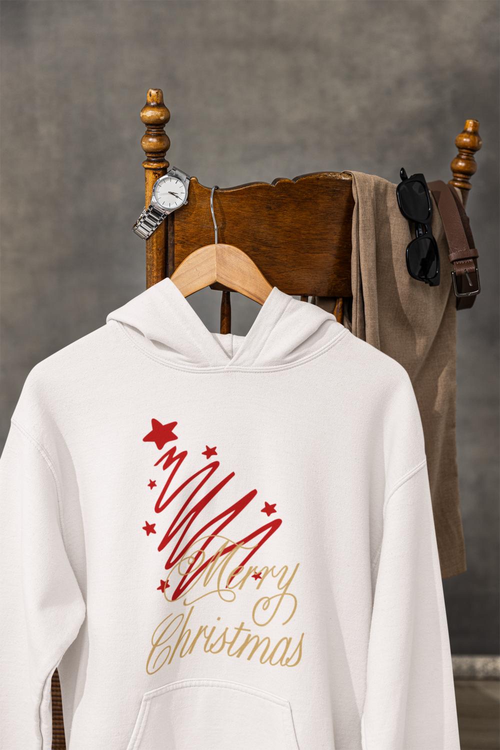 Women's Merry Christmas Hoodie Black by ZealforTee