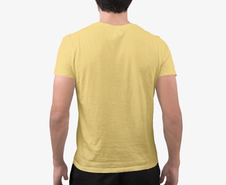 Men's Half Skull T-shirt Yellow by ZealforTee