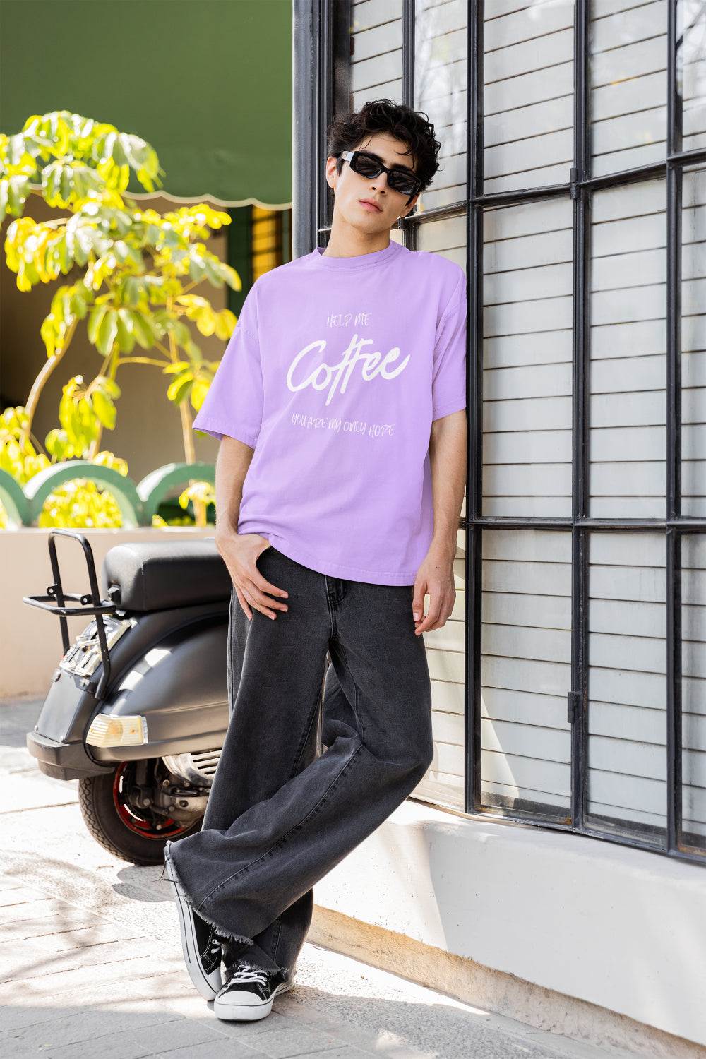 Men's Coffee T-Shirt Lavender by ZealforTee