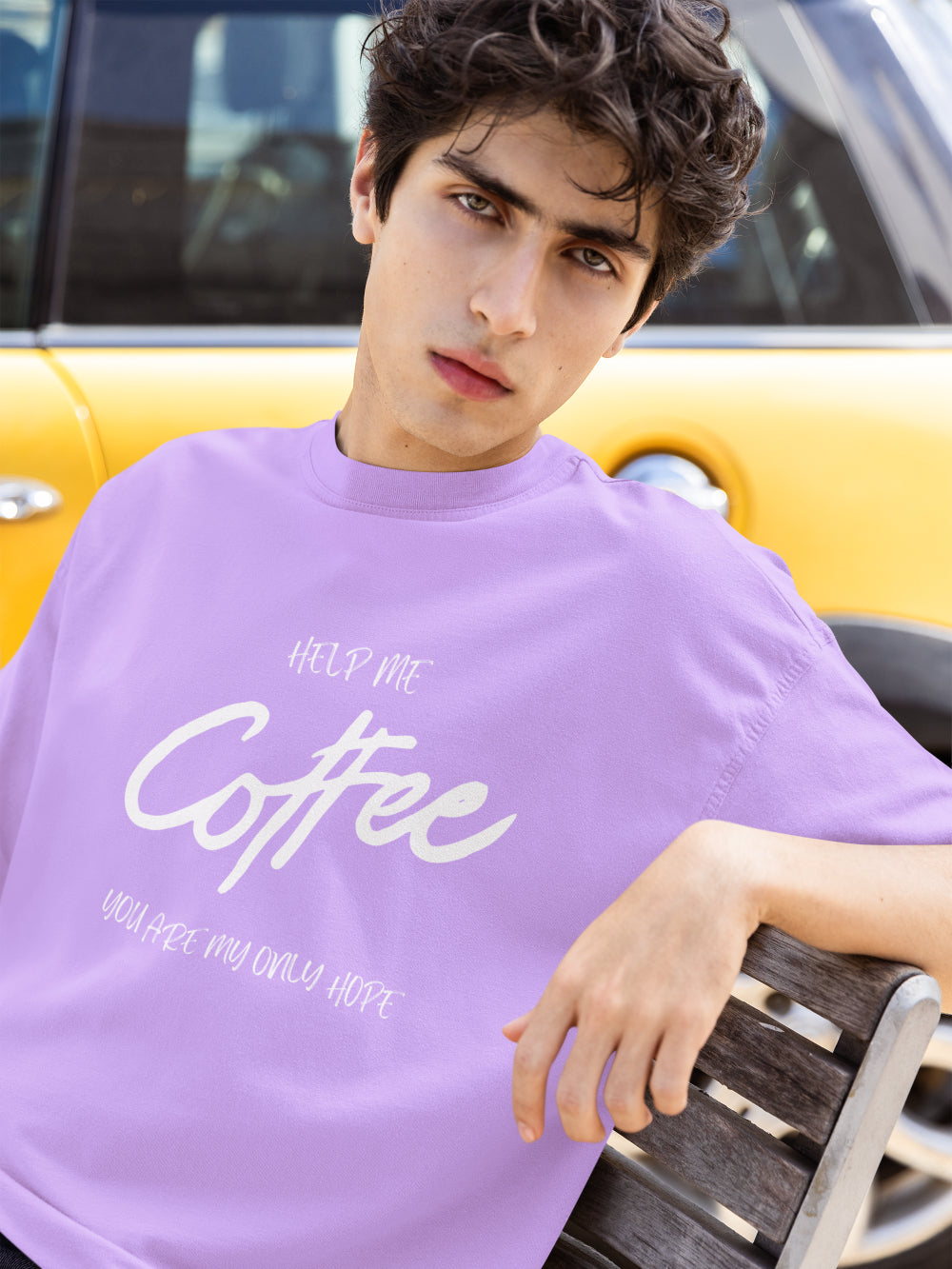 Men's Coffee T-Shirt Lavender by ZealforTee