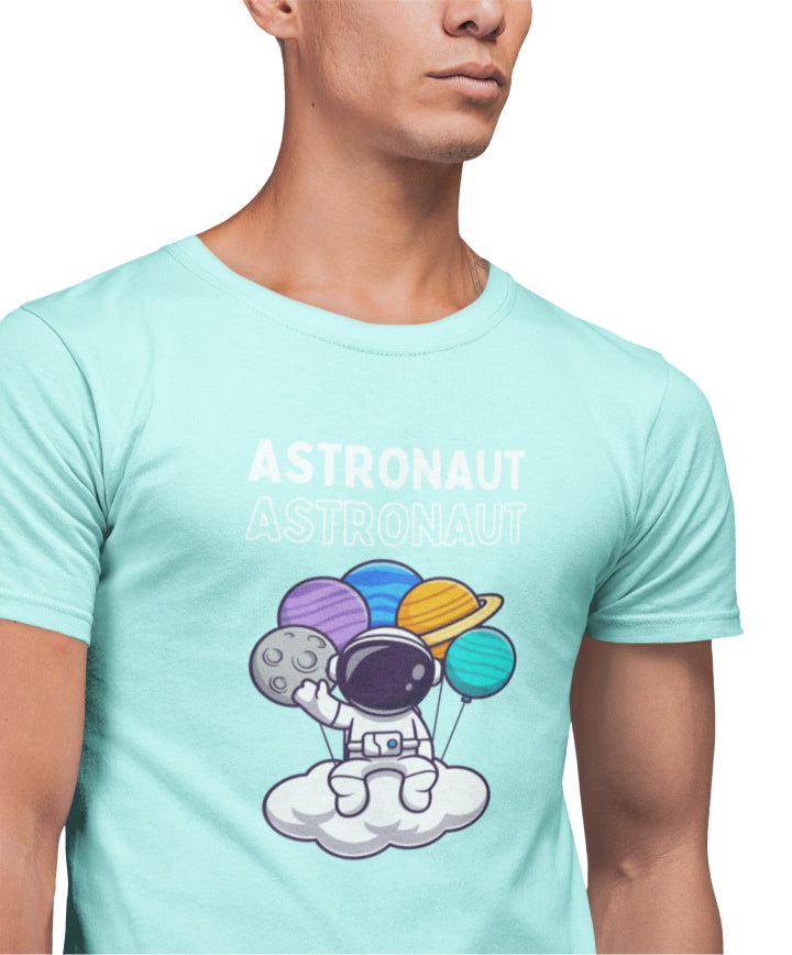 Men's Cute Astronaut T-shirt Wild Watermelon by ZealforTee
