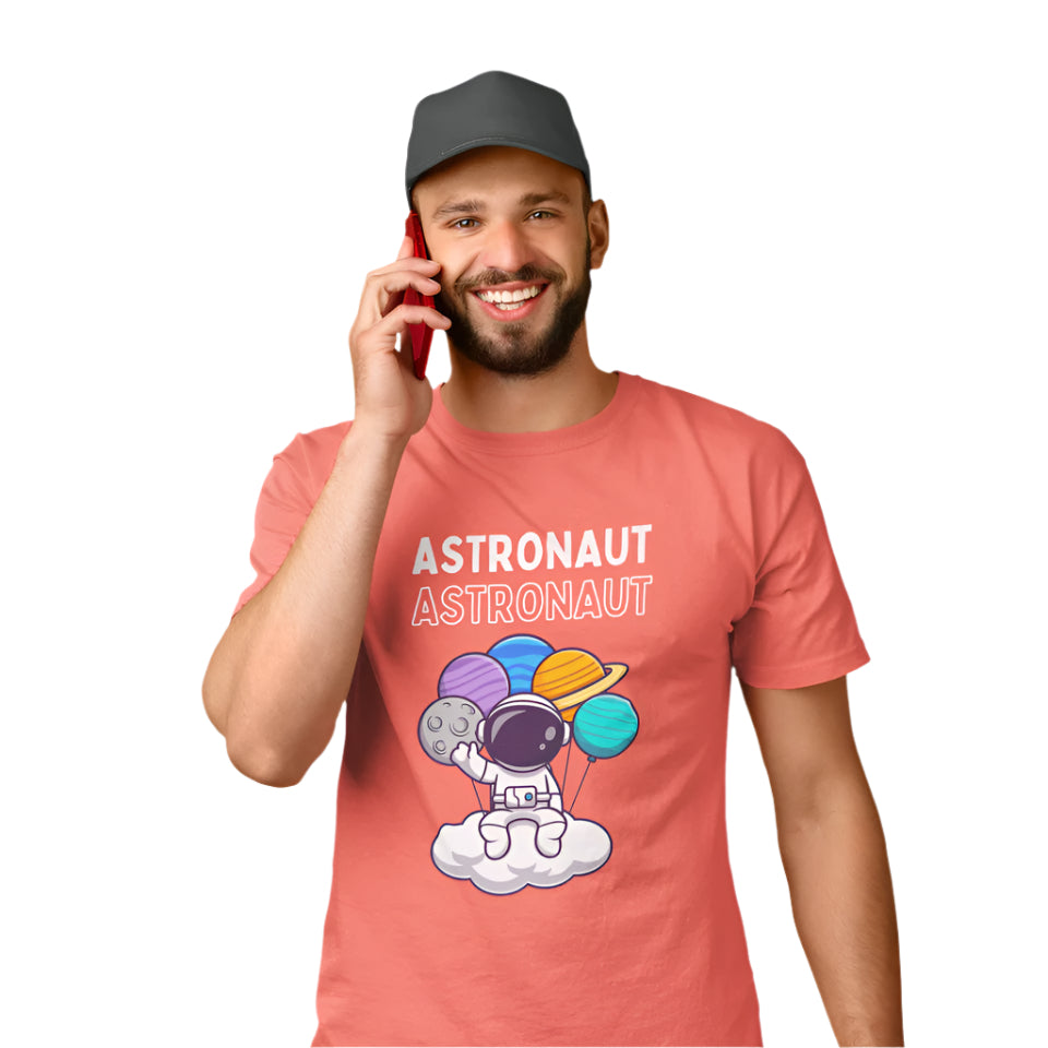 Men's Cute Astronaut T-shirt Wild Watermelon by ZealforTee
