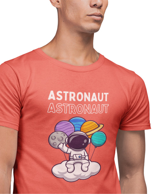 Men's Cute Astronaut T-shirt Wild Watermelon by ZealforTee