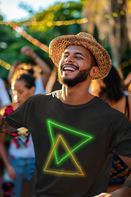 Men's Double Triangle T-shirt Black by ZealforTee