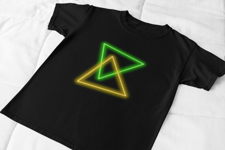 Men's Double Triangle T-shirt Black by ZealforTee