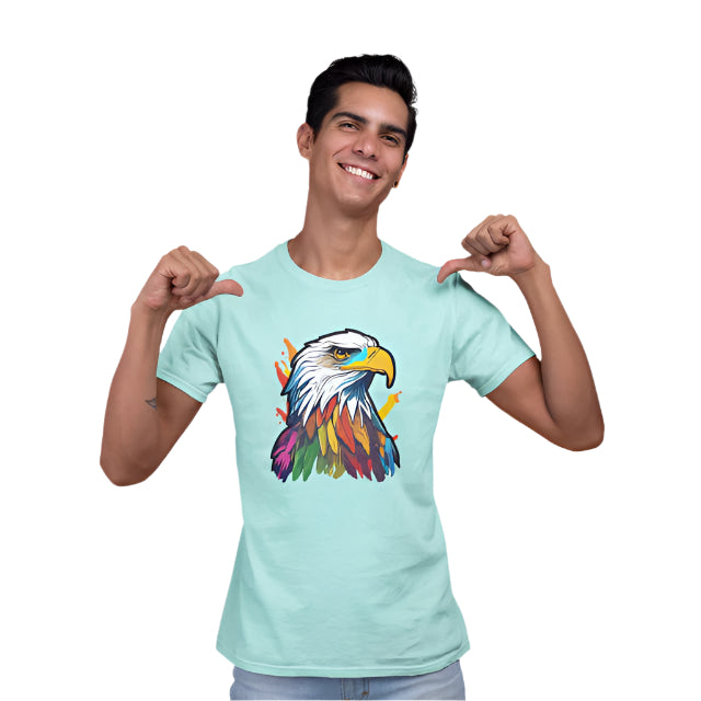 Men's Eagle T-shirt Wild Watermelon by ZealforTee