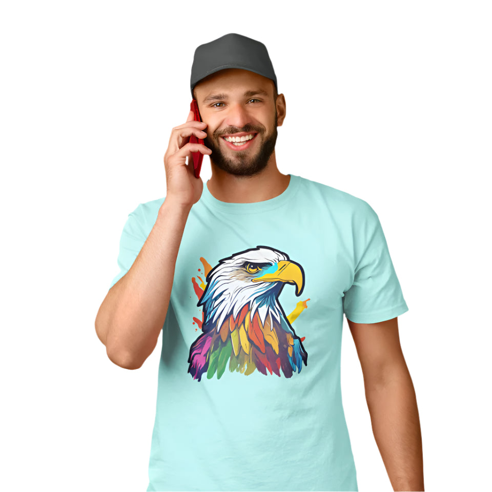 Men's Eagle T-shirt Wild Watermelon by ZealforTee
